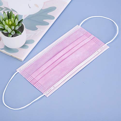 Image of Borje Pink Disposable Face Mask 100 Pcs Pink Face Masks 3 Ply Protection Masks