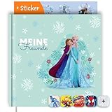 PRINTHOUSE ELSA & Anna Freundebuch Kindergarten Mädchen Inkl. Sticker - Offiziell Lizensiertes Disney Produkt - Freundschaftsbuch Kindergarten Freundebuch Mädchen Meine Kindergartenfreunde Buch 20x20