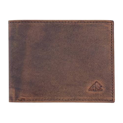 ASAD Leather Bifold Wallets For Men With 2 Note Compartment, 6 Card Slots, 2 Slip Pocket & 1 ID Slot, Leather Bifold Wallets For Men, Color - Crazy Horse Brown