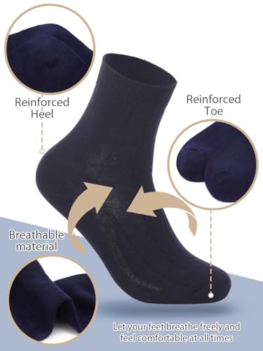 Campsis Men Viscose Ankle Socks, Breathable Crew Sock(5 Pairs)3