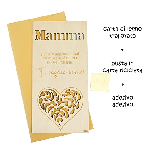 Nagu® IT- Regalo Mamma | Biglietto d'Auguri in
