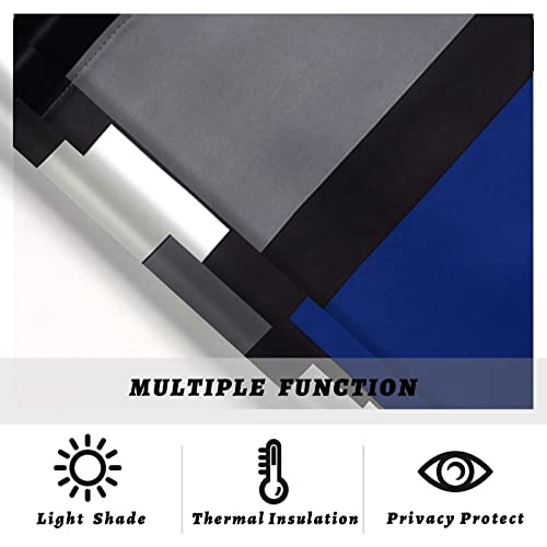 Ailuer Valances For Windows, Window Treatment Valances Half Window Curtain Valance For Kitchen Living Room Bedroom Decor (Blue, 52"X18") #TOP6