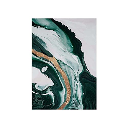 Affiches et impressions sur toile moderne feuille d'or plante verte 40x60cm - 5