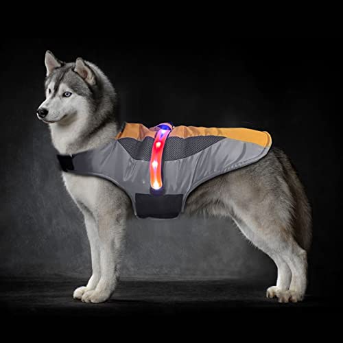 TZL Manteau d'hiver pour Chien,Veste Chaude et Coupe-Vent pour Chien,Veste de Ski pour Chien avec Lumière LED,Gilet d'hiver pour Chien à Taille Ajustable,Convient pour Petit Moyen Grand Chiens Cover