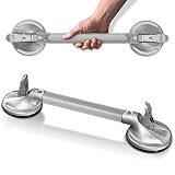 DAILYLIFE Suction Cup Grab Bar for Bathroom, Tool Free Shower Handle, Portable Grab Handle for Batht