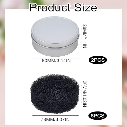 NICENEEDED Juego de Limpiador de Brochas de Maquillaje (8 Unidad), 2 Limpiador de Brochas de Maquillaje con 6 esponjas de Repuesto - imagen 2