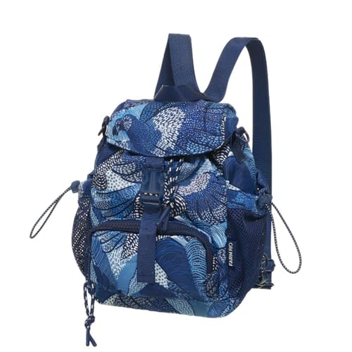 Bolsa Farm Pipoquinha Dotted Macaws cor Azul