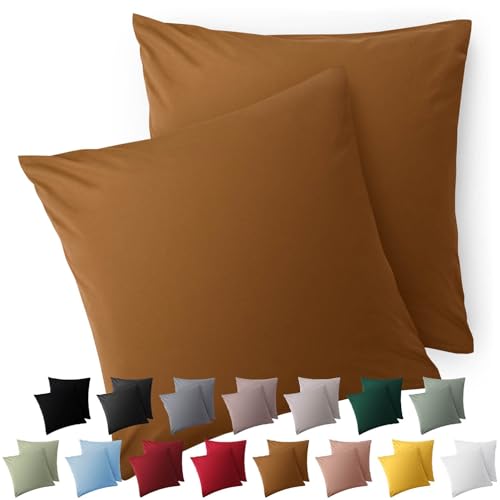 Blumtal Taie Oreiller 40x40 Lot de 2 - Housse de Coussin Microfibre - Taies d'oreillers avec Fermeture enveloppe, certifiée Oeko-Tex, Extra Douce et Lavable -...