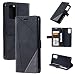 Produktbild QiongniAN Hülle für Samsung Galaxy A13 4G Hülle Leder,Hülle für Samsung SM-A135F/DS Galaxy A13 4G / SM-A135M/DS SM-A135F/DSN SM-A135F SM-A135M Hülle Klapphülle Handytasche Case Black