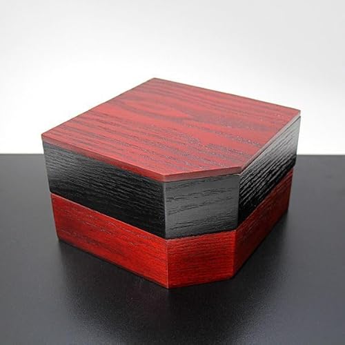 2段 重箱 木製 漆塗り 朱 黒 塗分け 和食器 天然木 漆器 漆塗り 小さい ミニ重箱 お重 お正月 運動会 お花見 おしゃれ 迎春