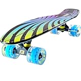 Kids Skateboard 27 Inch Complete Flowboard Skate Board W/Trucks and Light Up Wheels - Custom Scratch Free Graphics Great for Kids, Boys, Girls, Youth and Beginners 27” X 6.25”