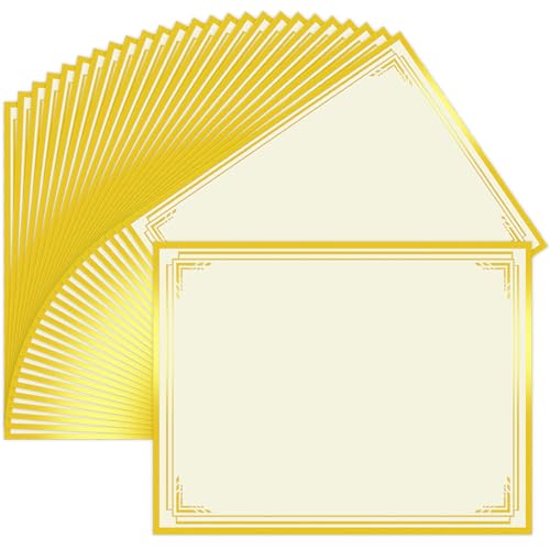 Papier certificat 180g/m² haut de gamme HAUTOCO blanc et dorure élégante
