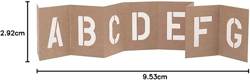 Miniatura 9 de Hy-Ko Products ST-12 plantillas de números y letras, 12 pulgadas, marrón