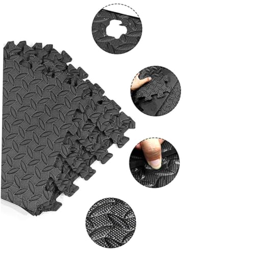 Tapis de sol en mousse à grain de feuille antidérapant et modulable
