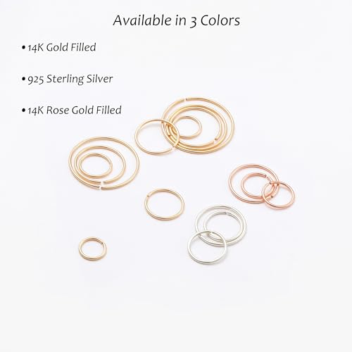 Small Cartilage Hoop Earrings for Women/Men, Thin Piercing Hoop Ring for Helix, Tragus, Conch, Nose (1 Pair 7mm,22g,14K Gold Filled)3