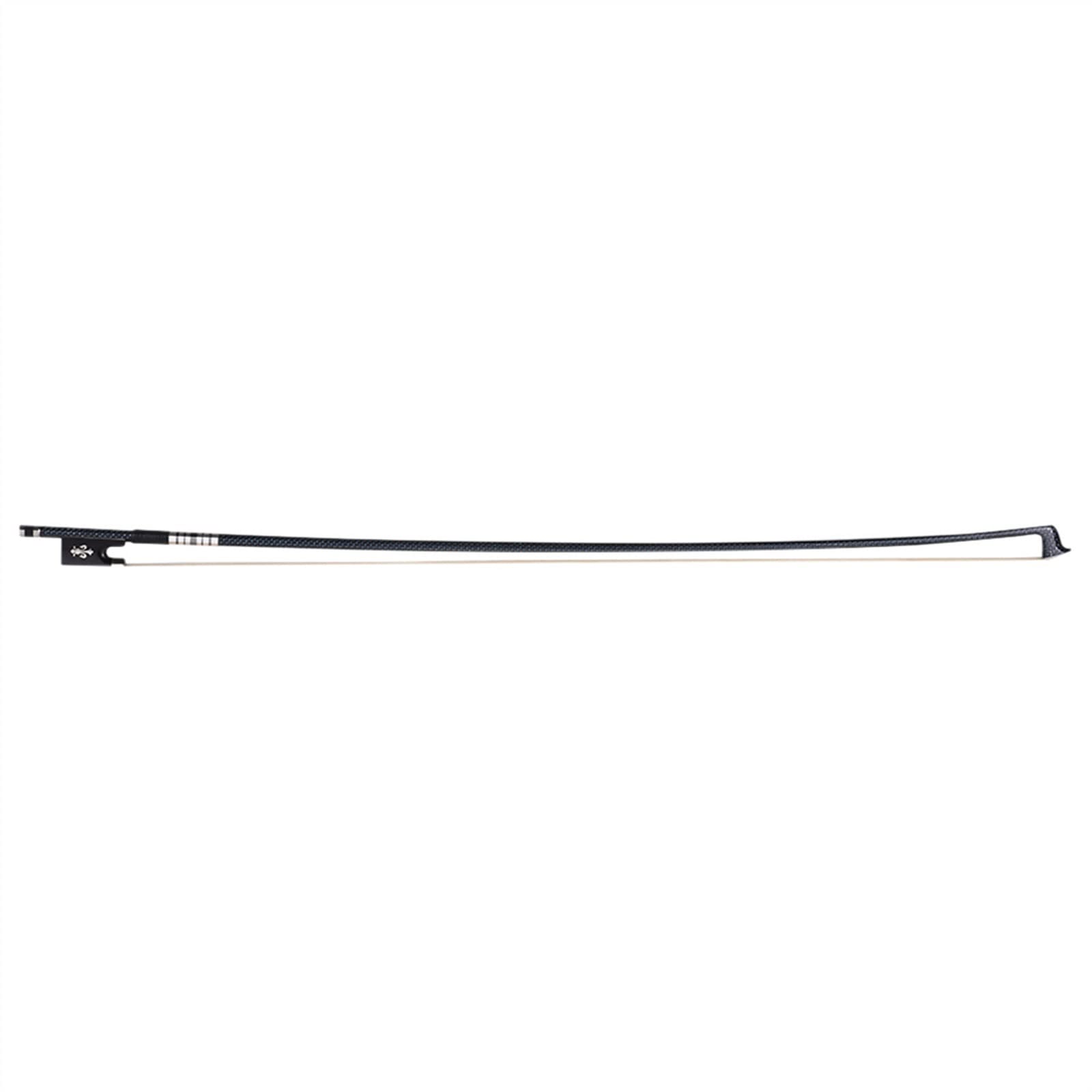 TSTS Caron Fibra Azul Trenzado 4/4 Violín Arco Fibra De Carbono Palo Redondo Exquisito Crin Ébano Cuerdas Bien Equilibrado Principiantes Arco violín