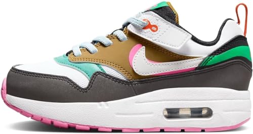Easy On Nike Pre-School Air Max 1 SE - Black, Playful Pink, Stadium Green, White