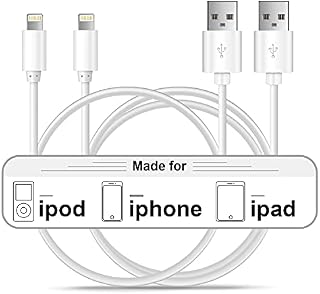 QIRUOZ 2Pack Apple MFi Certified iPhone Charger 1m, iPhone Lightning to USB Cable 1 meters, Super Fast apple iphone Charging Cable for iPhone 12/12mini/11/Pro/Max/X/XS/XR/XS Max/8/7/6,ipad (1m)