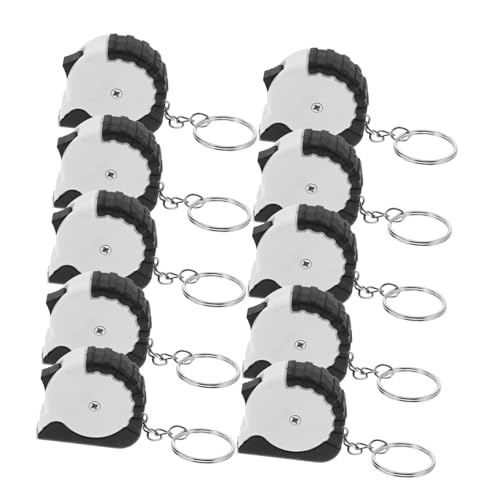LALAFINA 10pcs Retractable Mini Tape Measure Keychains Small Measuring Tape for Keyring Automatic Retraction Sewing Fabric Tailor Crafts