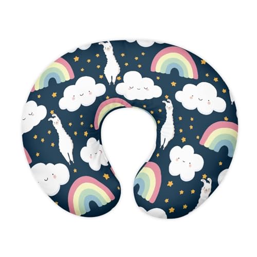 Hechitok Rainbow Cloud Nursing Pillow Slipcover Sleeve, Ultra-Soft Baby Nursing Pillow Removable Cover for Breastfeeding Pillows, Pillow Not Included