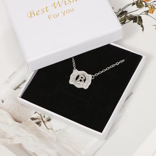 Belt Buckle Necklace Western Style Initial Letter Pendant Necklace, Decorative Belt Buckle Frame Design