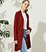 URBANCLEO Womens Basic Hi-Lo Open Front Long Cardigan,Awtl037_burgundy,X-Large