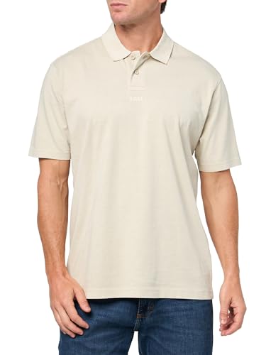 BOSS Men's Center Logo Cotton Polo Shirt
