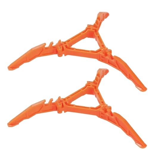 2 estabilizadores de lata de combustible para estufa de camping, mini soporte plegable para tanque de gas para senderismo, cocina, trípode plegable para exteriores (naranja)