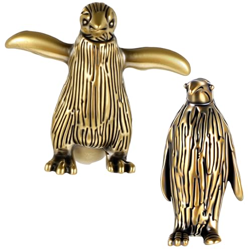 Estatuas Vintage de Pingüinos de Latón, Set 2 Piezas