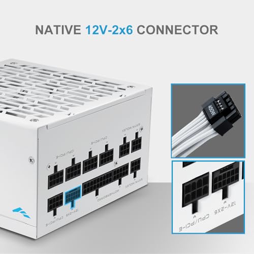 Image of SAMA G750 750WGold ATX 3.1 PCIe 5.1 Fully Modular Power Supply, White