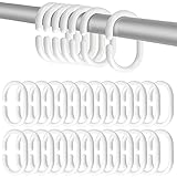 【INSTALLATIONSANFORDERUNGEN】Der Vorhangring kann für Stangen mit einem Durchmesser von höchstens 4 cm verwendet werden. Der Innendurchmesser des Vorhangrings beträgt 4,8 cm * 3 cm, der für eine schnelle Installation von Hand verbreitert werden kann.