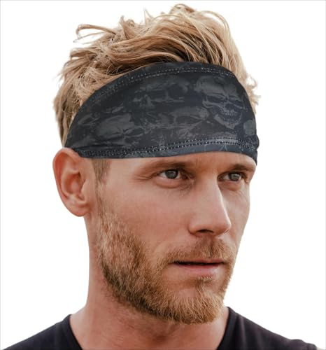 Image of Tough Headwear Tough Outfitters Headband for Men - Mens Headbands - Working Out Sports Performance Head Bands - Athletic Cycling Running Sweat Band, Football Headbands - Sweat Bands Men /Women