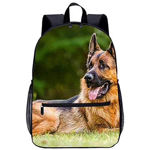 Sac à dos de mode unisexe chien 3D : cartable étudiant grand format