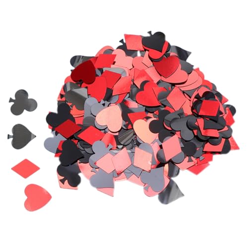 HIAKDOFT Scarti di Poker Colorati 90g per Decorazione Tavolo Festa, Confetti Sparsi per Matrimoni e Compleanni, Decorazioni Creative per Eventi e Bomboniere Stile Casuale