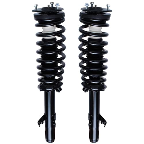 Image of Detroit Axle - 10pc Front End Control Arms Kit for 2003-2008 Mazda 6, 4 Upper Lower Control Arms w /Ball Joints 2 Coil Spring Struts 2 Sway Bars 2 Outer Tie Rod Ends 2004 2005 2006 2007 Replacement