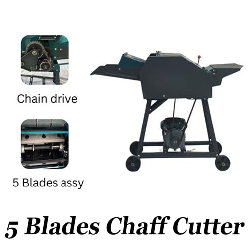 Image of GAJA Electric 5 Blades Chaff Cutter | Grass Cutting Machine for Cow with 3HP Motor |Cutting Size 18mm| Heavy Duty Machine |Advanced Technology with 5 Blades