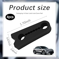 VKQTS 4PCS 2026 New Car Door Lock Cover Pad,Silicone Car Door Latch Covers Shock Absorber Pad with Non-Slip Teeth Design,Universal Cars Doors Lock Protector for Small Car (Black) — image 2