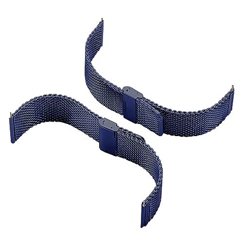 Image of ACM Watch Strap 20mm compatible with Compaq Q Watch Smartwatch | Steel Metal Adjustable Belt Chain Band