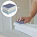 EXHUMKY 6pcs Dual-Sided Grinding Sponge Blocks Set Mixed Grits 80#-220# for Hand Sanding and Polishing, Flexible Blue and Gray Abrasive Sponges for Industrial and DIY Finishing Tasks