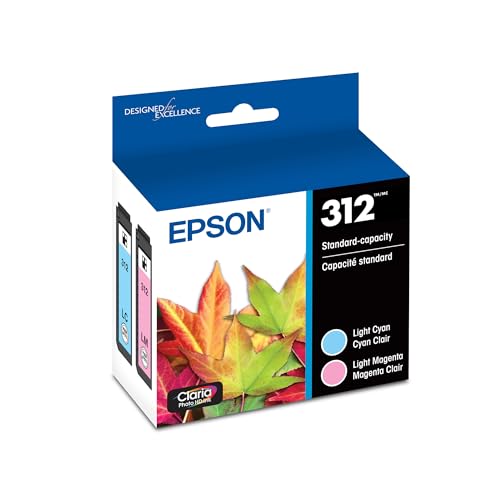 Image of Epson 312 Claria Photo HD Ink Standard Capacity Light Cyan /Magenta (T312922-S) Works with Expression XP-8500, 8600, 8700, 15000