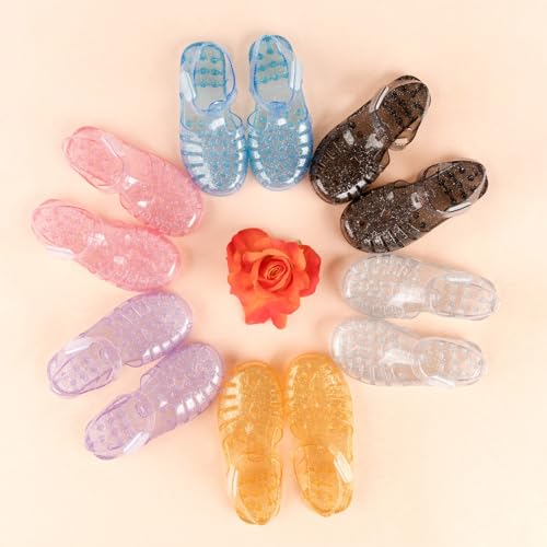 HaHaGuu Girls Jelly Sandals Summer Costume Princess Dress Flat Breathable Waterproof Fisherman Gladiator Shoes For Girl Closed Toe Beach Flat-Sandals For Toddler Little Kid Big Kids by HaHaGuu - Used condition - Image 7