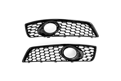 Grilles Antibrouillard A3 8P - Rénovation Pare-Choc Avant Noir Brillant