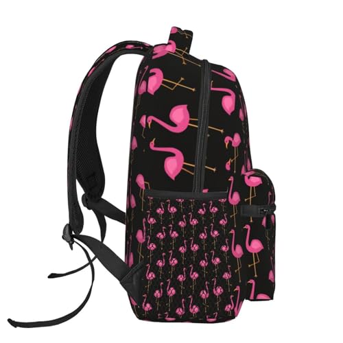 Pink Flamingo Lightweight Backpack Travel Casual Bags for Women or Men 15.7 Inches3