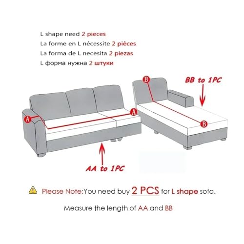 Housse de canapé imperméable en tissu extensible premium 4 places - 6