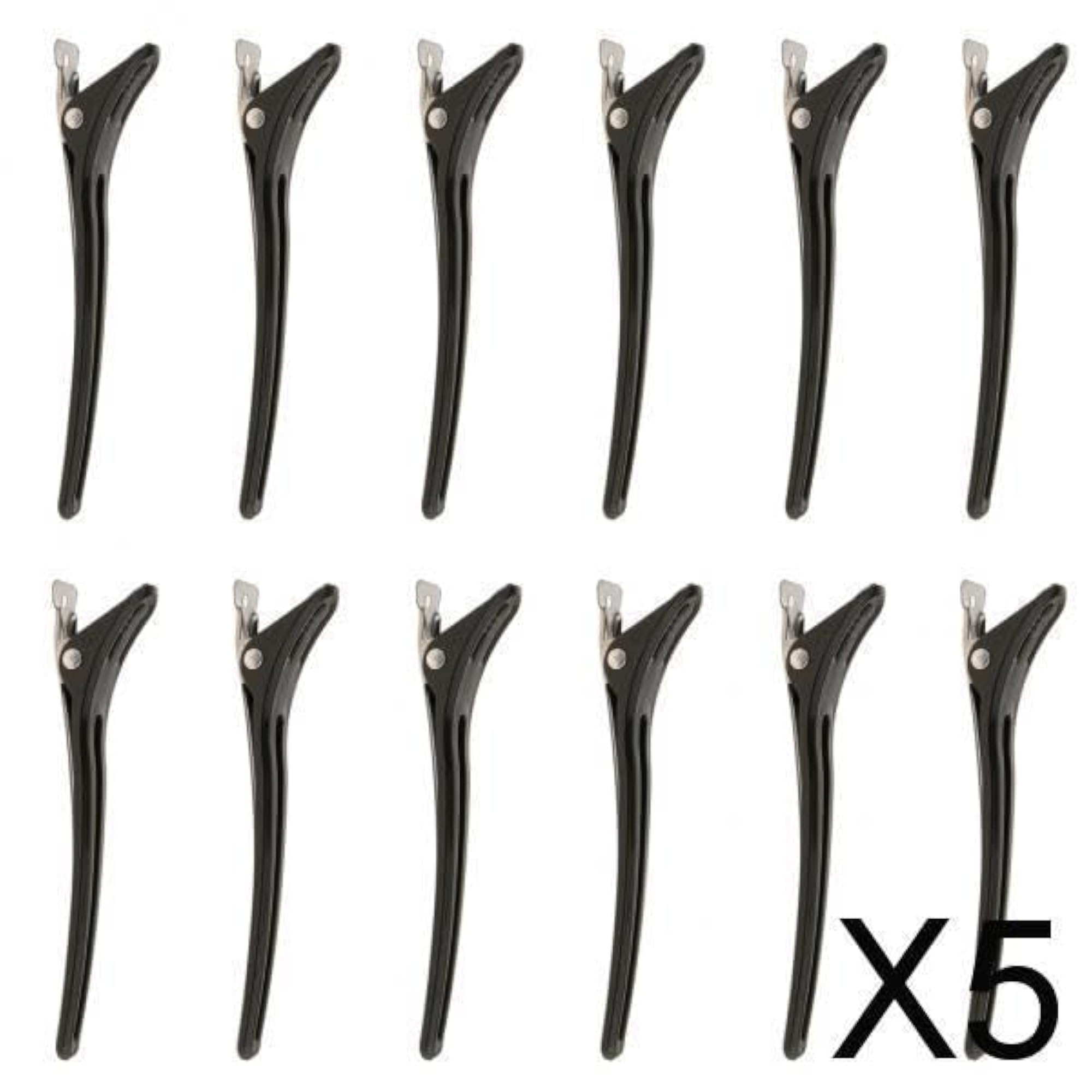 12x Hairdressing Duck Bill Hair Clips ABS Grip