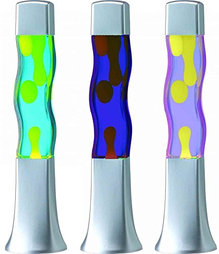 Lava Lamp w Wavy Updated Design (Yellow Wax & Blue Liquid)