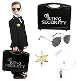 Falinpitos 4PCS Wedding Ring Bearer Security Set Wedding Gifts Outfit Stuff Security Badge Ring Bearer Box Flower Girl Groomsmen Proposal Gifts for Little Boys