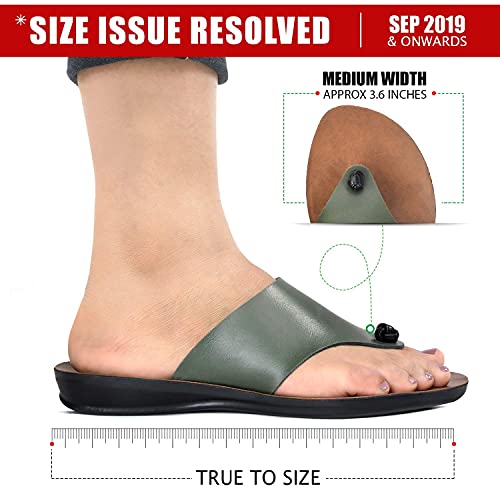 Comfortable Walking Summer Vacation Essentials Flat Sandals For Women (Us 06, Green) #TOP6