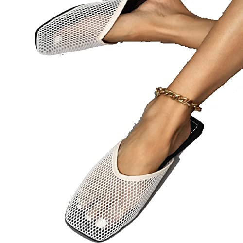 Mesh plates à orteil carré pour un confort plat et aéré de vos pieds