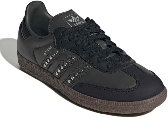 adidas Samba OG Women's Shoes, Core Black/Legend Earth/Gum5, Size 6